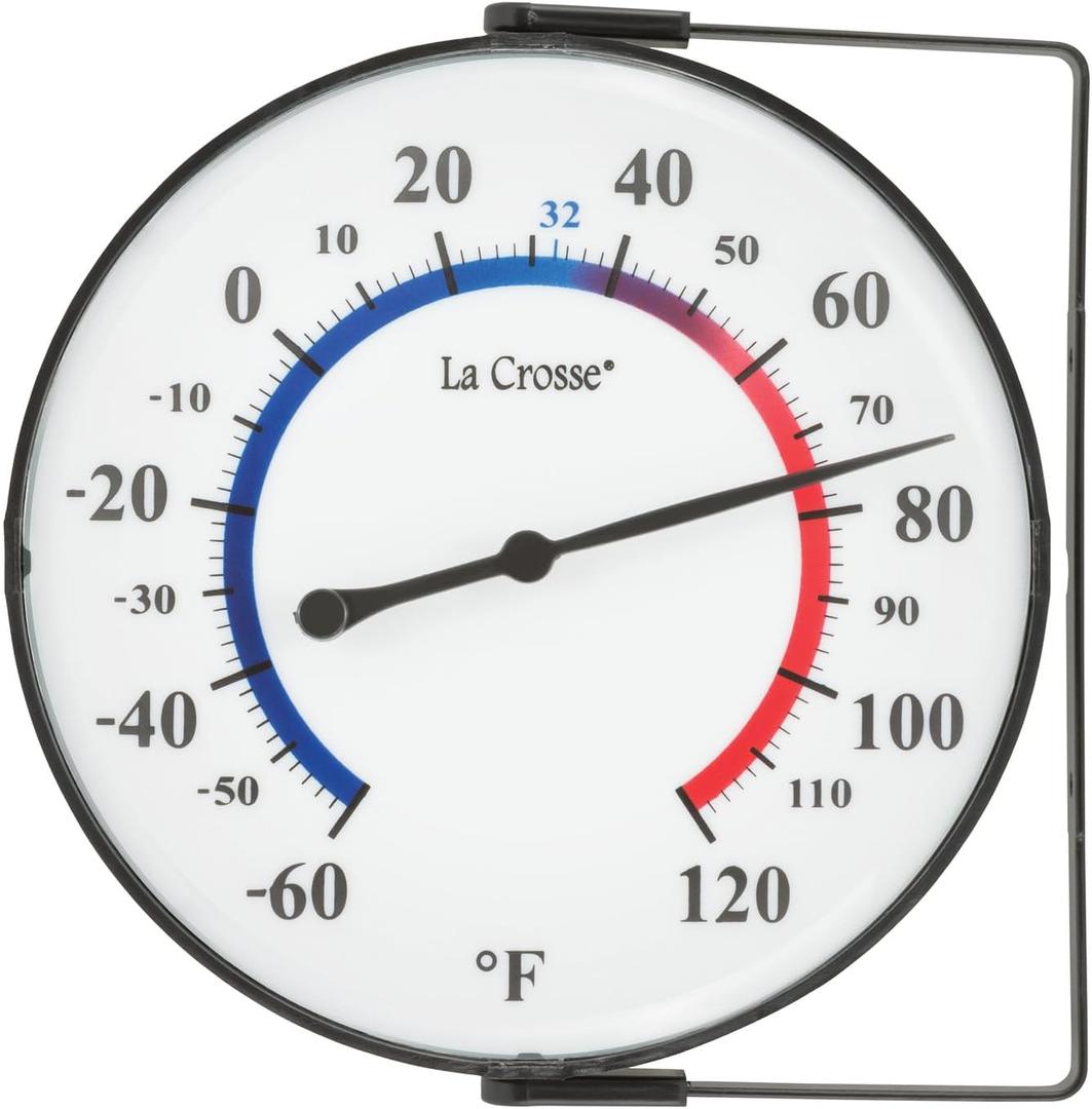La Crosse Technology 104-105-TBP 5-in. Analog Weather Thermometer with Mounting Bracket