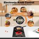2 Burner Electric Cooktop 3000W 220V, No Plug, 12 Inch