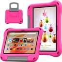 Fire HD 10 Tablet Case,Fire HD 10 Case for Kids(13th/11th Gen, 2023/2021 Release),Light Weight Shock Proof Convertible Handle Stand Kids Case for Amazon Kindle Fire HD 10/Plus/Kids/Pro Tablet,Pink