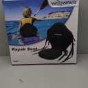 WOOWAVE Kayak Seat Padded Deluxe Paddleboard Seat Adjustable Boat Seat Cushioned Fishing Seat High Back Comfortable Backrest Support for Universal Sit (1 Pack Black)