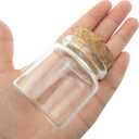 6pcs Vintage Mini Glass Bottle with Cork, 50ml, Clear, Dishwasher & Microwave Safe, Leak Proof, Ideal for Packaging Medicine, Perfume, Tea, Herbs, Decorations