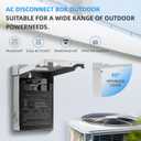 30 Amp AC Disconnect Switch Outdoor 120/240VAC Pull Out Switch Waterproof Metal Box for Air Conditioning Non-Fused