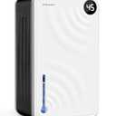 Dehumidifier, Dehumidifiers for Home (1000 sq.ft), 98 OZ Dehumidifier for Basement Bathroom Bedroom, Auto Shut Off Dehumidifiers, Timer Setting, Digital Display, Drain Hose, 7 Colors Light, White