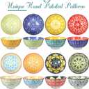 8 Pcs Colorful Ceramic Bowl Set 10 oz 4.75'' Porcelain Kitchen Soup Cereal Serving Bowls for Ramen Rice Dessert Snack Salad Ice Cream Pasta Oatmeal Microwave and Dishwasher Safe(Classic)