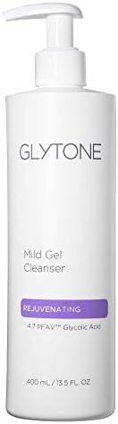 Glytone Mild Gel Exfoliating Cleanser, Pure Glycolic Acid Face Wash for Moisturizing & Rejuvenating Skin, Vegan & Fragrance-Free Face Exfoliator Scrub for All Skin Types, 13.5 fl. Oz.