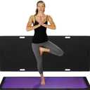 Yoga Mat Board for Carpet or Outdoors | Black | Portable Floor to Enhance Yoga, Pilates or Ballet Barre Exercise | Sturdy & Thick | by LifeBoard