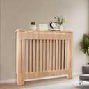 Radiator Cover Cabinet - 44"x36"x 7.5" Solid Wood Heater Enclosure Shelf with Top, for Home Decor and Safe (Natural)