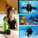 GOYOJO Mini Scuba Tank, Portable Diving Lung Air Tank with DOT Certified, Refillable Emergency Backup Pony Bottle for Snorkeling, Underwater Breathing, Training