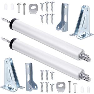 2 Sets Storm Door Closer, Heavy Duty Pneumatic Screen Door Closer with Hold Open, Pneumatic Door Closers Kit for Home with Adjustable Speed(Sliver)