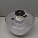 OXO Good Grips Salad Spinner | Lettuce Spinner | Fruit Washer | Fruit Washing Bowl with Strainer | Vegetable Cleaner | Salad Cleaner | Lettuce Washer | 6.22 Quart Capacity (White)