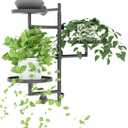 Rotating Wall Plant Shelves Plant Shelf for Window 3-Tier Metal Wall Plant Holder for Multiple Plants with Hanging Indoor Home Decor