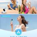 PlayHot Portable Handheld Turbo Fan, 5-Speed Personal Fans, 5000mAh Rechargeable Fans Up to 12 Hours, Weight only 0.6lb Small Fan, Hand/Neck/Desk Fan 3 IN 1, Beach Vacation Essentials(Blue)