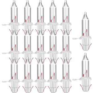Mudder 200 Count Replacement Christmas Tree Light Bulbs 2.5v 0.425 Watt Mini Replacement Light Bulb Incandescent Wire String Lights Prelit Xmas Tree Decoration(White Base with Warm White Bulb)