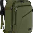 MATEIN Expandable Air Travel Backpack, Light Weight Carry on Backpack with Trolley Sleeve, Water Resistant Daypack for Hiking, Gifts for Men who Like to Travel, Dark Green