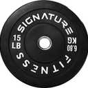 Fitvids 2-Inch Olympic Rubber Weight Plates Sets, Bumper Plates Set with Barbell for Strength Training, 15 Lbs