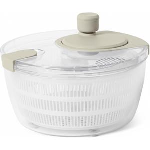 Amazon Basics Salad Spinner, BPA-Free, 4.2 qt., Linen Gray