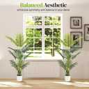 Artificial Palm Tree 4FT, Suntee Fake Tree with White Tall Planter 2 Pack, Faux Tropical Areca Floor Plant in Pot, Artificial Silk Plant for Home Office Living Room Decor Indoor