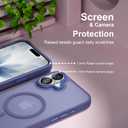 beuxece Magnetic for iPhone 17 Case [Compatible with Magsafe] [Military Grade Drop Protection] [Anti-Fingerprint] Translucent Matte Shockproof Women Phone Case Cover, Light Blue