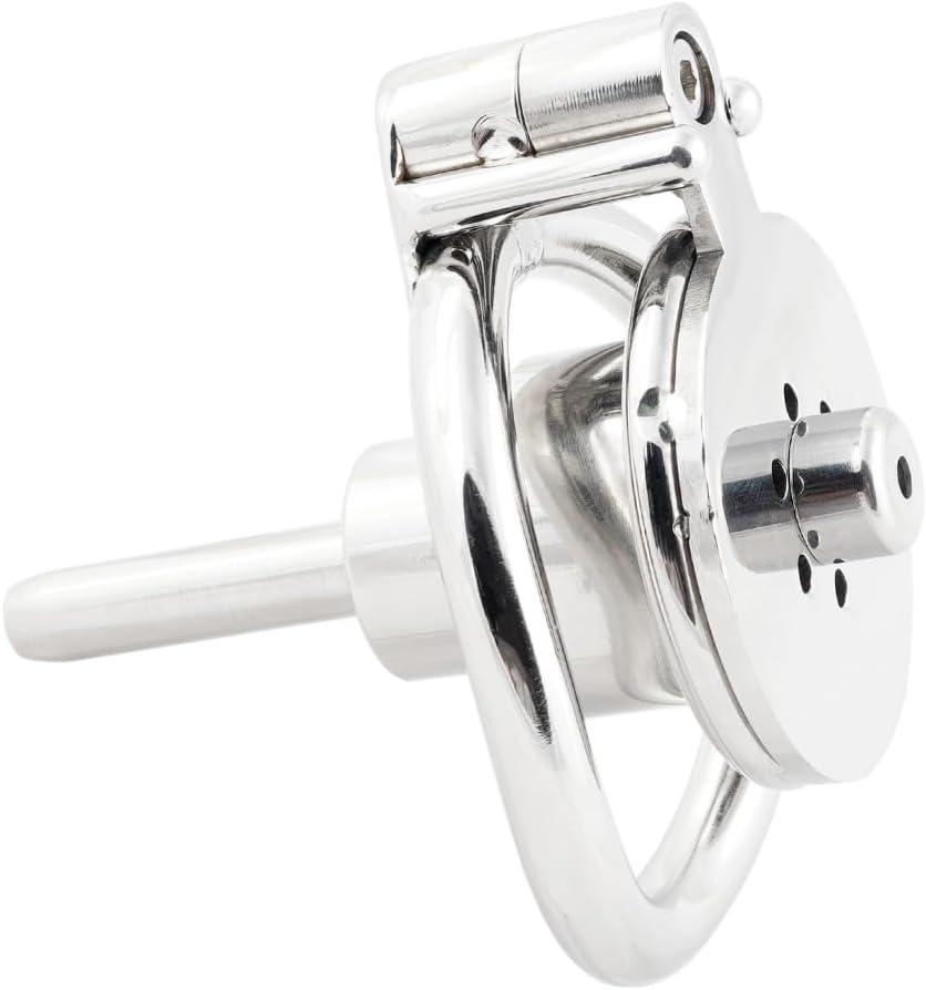 Men's Chastity cage Negative Flat Extreme Small Stainless Steel Contrary casity cage with Stainless Steel Catheter J15240 40mm