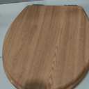 CHRYNETH Round Toilet Seat, Molded Wood Toilet Seat with Quietly Close