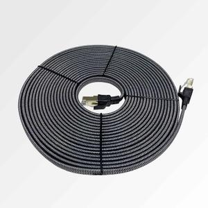 YANGER Cat8 Ethernet Cable 15FT, Nylon Braided High Speed Heavy Duty Network LAN Patch Cord, 40Gbps 2000Mhz with Gold Plated RJ45 Connector, Indoor&Outdoor for Modem/Router/Gaming/PC