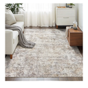 Area Rugs for Living Room: 5x7 Washable Neutral Abstract Rug for Bedroom Large Soft Modern Dining Room Rugs Indoor Floor Low Pile Carpet for Home Office Nursery - Brown Grey