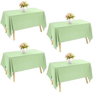 JALANCY 1 Pack Rectangle Tablecloth 90x156Inch Sage Green Washable Polyester Table Cover for Wedding Dining Table Buffet Parties Banquet Decoration（90x 156 Sage Green）