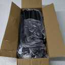 Simple Trending Clothing Clothes Rack Double Rods with Wheels, Rolling Metal Garment Rack for Hanging, Black