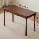 Solid Wood Desk with Drawers (Walnut Color, 39.4inch)
