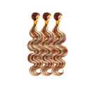 P30/613 Hilight Brown Bundles Human Hair Body Wave Bundles 26 28 30 Inch Blonde Body Wave Bundles Unprocessed Brazilian Virgin Hair Deals Quick Weave Hair Extensions 3 Bundle 100 Gram Per Bundle