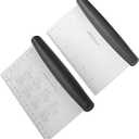 ALLTOP Bench Scraper & Chopper - Baking Essentials,Stainless Steel Blade Knife,Ideal Kitchen Tool for Home Baking and Meal Prep, Bread Making, Pasta,Pastry,Dough and Cake - Set of 2 Pack (Black)