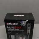 Mueller Multistick 5-in-1 Immersion Blender Handheld, 12 Speed Hand Mixer - Turbo Boost, Heaviest Duty Copper Motor, Titanium Blades Hand Blender, Milk Frother Wand, Whisk, Beaker, Chopper, Grey (Gray)