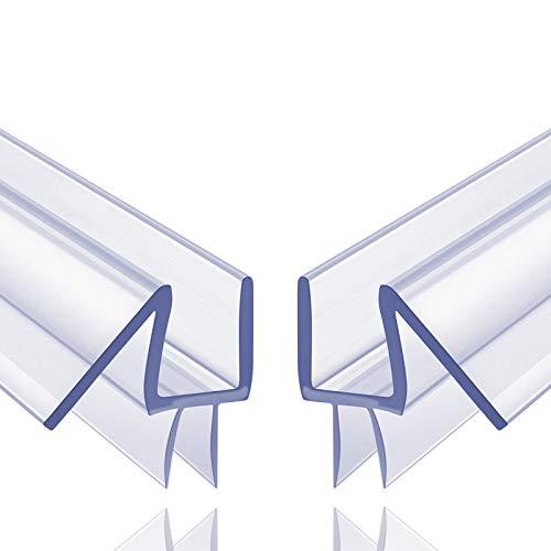 2-Pack Butecare Frameless Shower Door Bottom Seal for Glass Doors Stop Shower Leaks and Create a Water Barrier (3/8 x 39) 