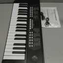 Piano Keyboard for Beginners, 37 Keys Kids PIano, Built-in 1200mA Rechargeable Battery Electronic Piano Keyboards Portable Music Keyboard Pianos with Mic LED Screen Teaching Gift for Beginner, Black, 58.2cm x 20cm x 4.5cm