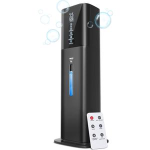 Humidifiers for Bedroom, 2.11Gal 8L Quiet Humidifiers for Large Room with Timer, 360Nozzle, 3 Speed Ultrasonic Cool Mist Humidifier with Humidistat for Baby Home Adults Plants (Black)