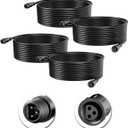 4pcs 6.5FT Extension Cord with 3 Core 3-Pin for SUNTHIN RGBW Outdoor Landscape Spotlights