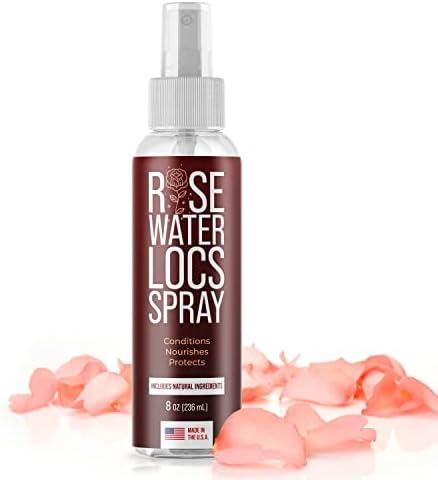 IMPRESA Rose Water Spray - Moisturizing Loc Treatment for Dreadlocks, Braids & Faux Locs - Hydrating for Most Hair Types - No Sulfates, Mineral Oil, Silicone or Parabens - 8oz