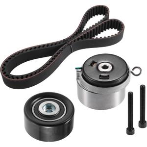 X AUTOHAUX Timing Belt Tensioner Kit for Chevrolet Cruze Sonic Aveo 2010-2016 for Pontiac G3 No.24422964/55574864/24436052 Idler Pulley Tensioner Bearing Timing Belt Kit