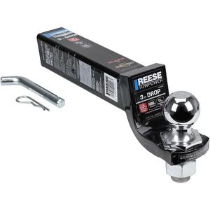 Reese Towpower 7090800 Interlock Trailer Hitch Ball Mount Starter Kit, Fits 2-1/2 Inch Square Receiver, 3 Inch Drop, 14,000 lbs Capacity, Includes 2-5/16 Inch Trailer Ball and Pin & Clip