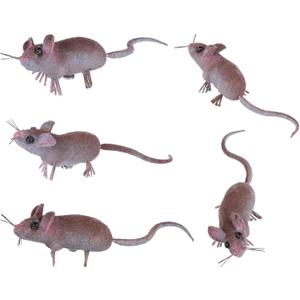 Toyvian 5 Pcs Fake Rat: Realistic Mini Mouse Toys with Magnets, Simulated Fake Mouse Figurines, Educational Pranks Rats - Perfect for Halloween Novelty Prank, Micro Landscape Decoration, Party Favors