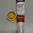 Silicone Caulk 4.23 Fl Oz for Kitchen & Bathroom - White, Waterproof Silicone Sealant for Window Toilet Sink Door Caulking Sealant Stronger Adhesion Shrink & Crack Proof (1 Pack)