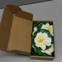 12pcs Floating Foam Lotus Flowers with Lily Pads, Artificial Pond Plants Ornaments for Pool Aquarium Water Decoration, White