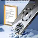 3 x for iPhone 14 Pro Case with Integrated Camera Lens Protector, [Compatible with MagSafe] [Original iPhone Exterior], Crystal Clear Case for iPhone 14 Pro 6.1", Black