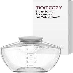 Momcozy Original Replacement Accessories for Upgraded Mobile Flow | Upgraded M9,Original Upgraded M9 Breastfeeding Parts, Container, 1 Pack (Storage Bottle, Transparent)