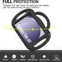 AVAWO Kids Case for Samsung Galaxy Tab A9 2023 8.7 Inch/A7 Lite 2021 Cover, with Strap, Shockproof, Lightweight Handle Stand 2023(SM-X110/X115/X117)/2021(SM-T220/T225/T227), Black