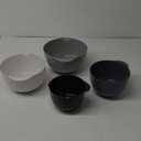 BoxedHome Classic Mixing Bowl Set, BPA Free Plastic, Microwave and Dishwasher Safe (Set of 4, Grey),3.5 quarts