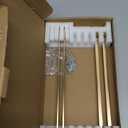 TUNNY 5 Pack Square Solid Cabinet Handles-10.08"/256mm Screw Spacing Brushed Champagne Gold Furniture Hardware Handles for Kitchen Cabinets Bedroom Dresser Wardrobe Cabinet Pulls