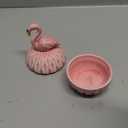 Kenning Ceramic Jewelry Box, Vintage Decorative Trinket Box with Lids Jewelry Gift Organizer for Earrings Rings(Flamingo)