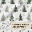 Artoid Mode Green Xmas Tree Snowflakes Christmas Kitchen Towels, 18x26 Inch Quick Dry Microfiber Cloth Dish Towels for Kitchen Drying Set of 2