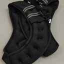 ZELUS Weighted Vest, 16 lb Weight Vest with Reflective Stripe for Workout, Strength Training, Running, Fitness, Muscle Building, Weight Loss, Weightlifting (Black)